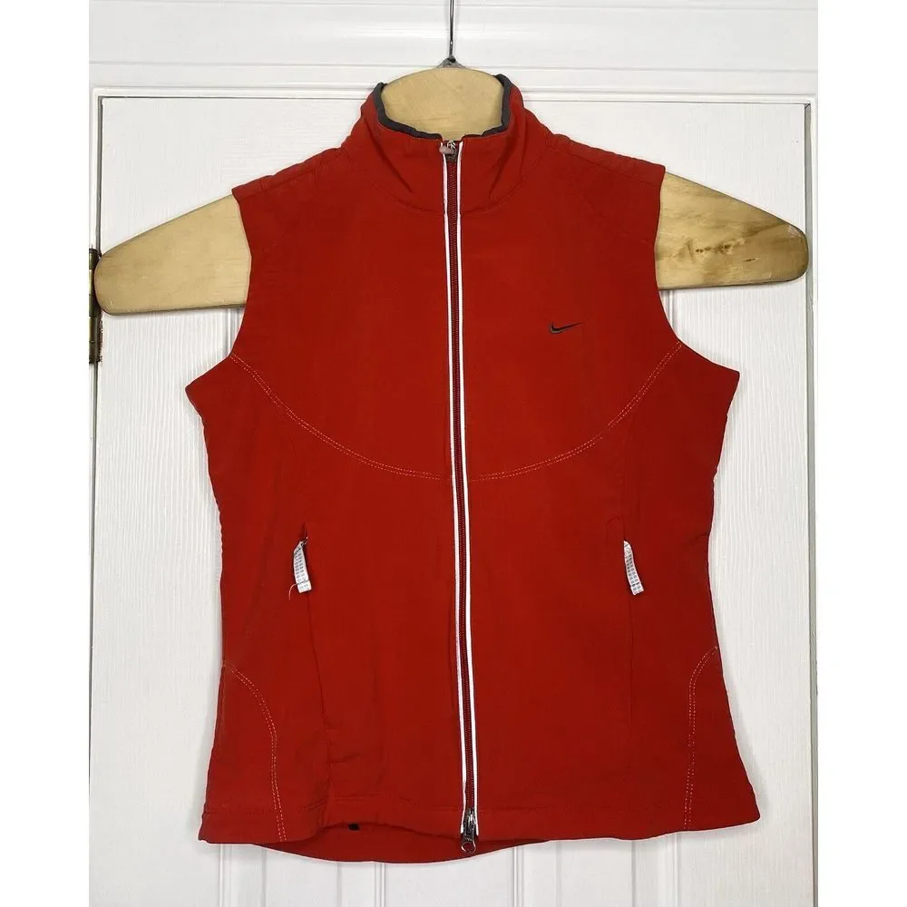 Nike Sphere Pro Women's Vented Double Full Zip Vest Red‎ Small